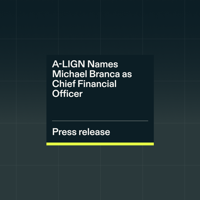 Resource Press Release A LIGN Names Michael Branca as Chief Financial Officer 1 0