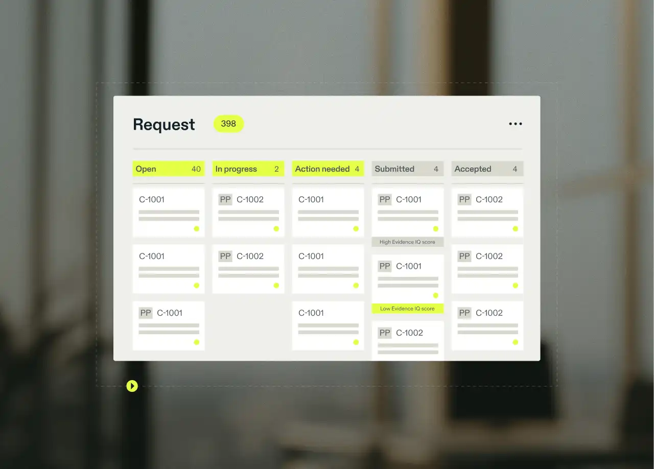 A-SCEND platform showing centralized audit requests