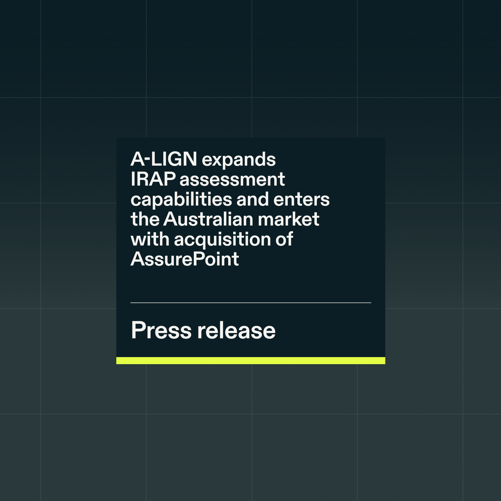 Resource Press Release A LIGN expands IRAP 1 0